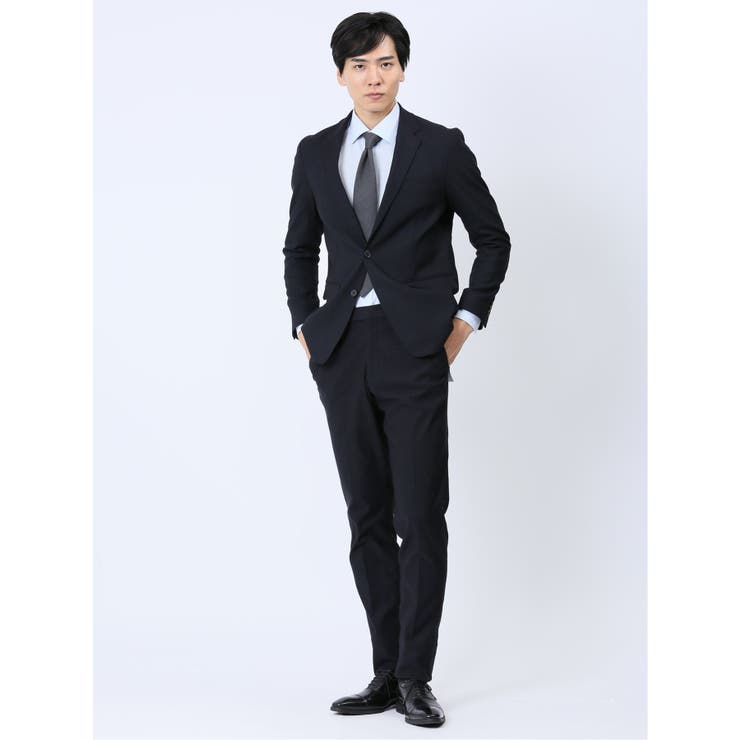 クロスストレッチ裏起毛 スリムフィット 2ボタンジャケット | TAKA-Q MEN | 詳細画像10 