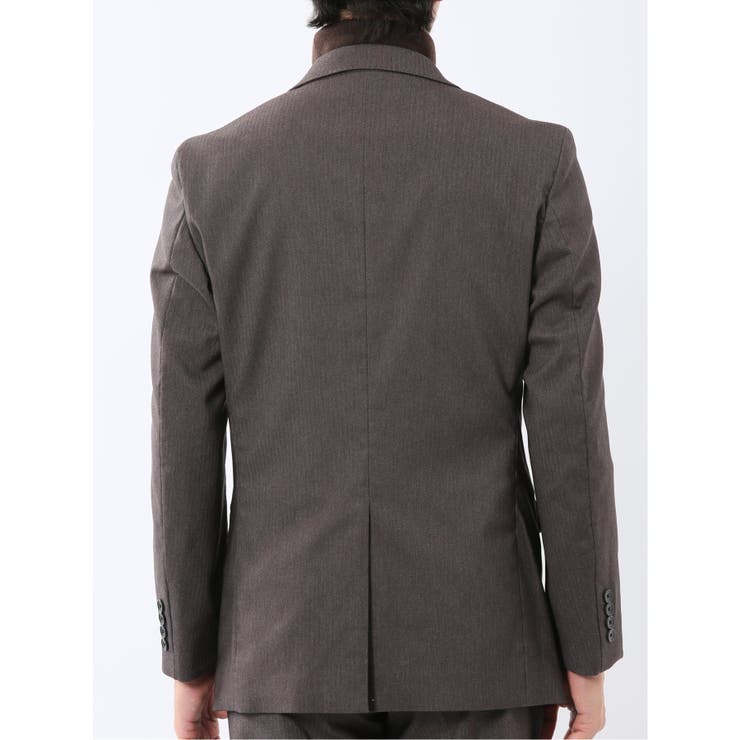 クロスストレッチ スリムフィット 2ボタンジャケット 茶(セットアップ可能) | TAKA-Q MEN | 詳細画像16 