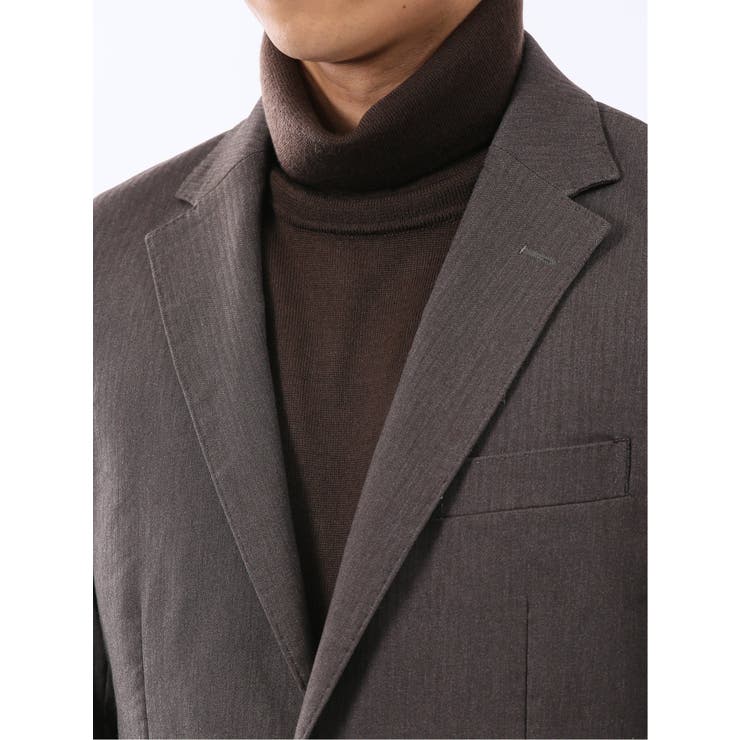 クロスストレッチ スリムフィット 2ボタンジャケット 茶(セットアップ可能) | TAKA-Q MEN | 詳細画像17 
