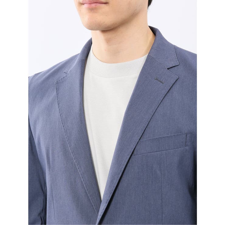 クロスストレッチ スリムフィット 2ボタンジャケット 青(セットアップ可能) | TAKA-Q MEN | 詳細画像9 