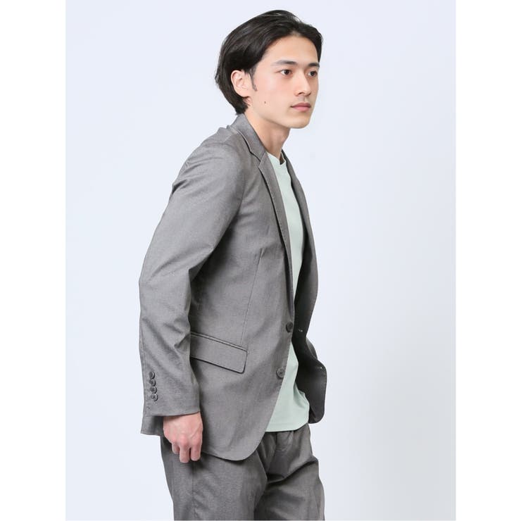 クロスストレッチ スリムフィット 2ボタンジャケット[品番