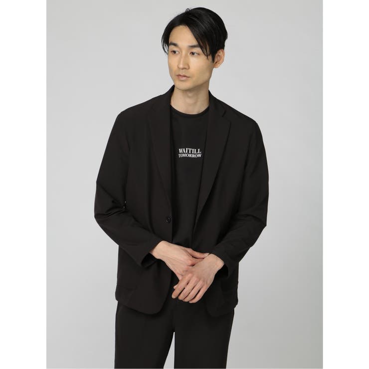 05黒 | アクティブストレッチ 2ボタンジャケット(セットアップ可能) | TAKA-Q MEN