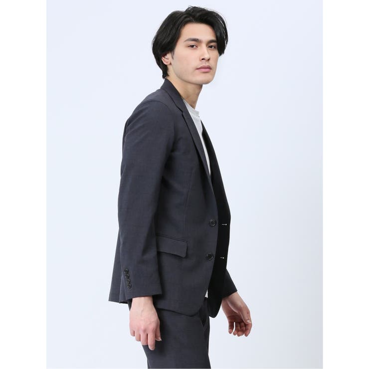 軽量 スリムフィット 2ボタンジャケット ウィンドペン紺(セットアップ可能) | TAKA-Q MEN | 詳細画像5 