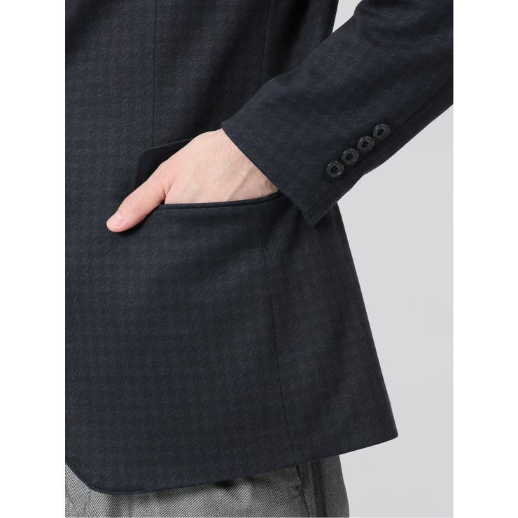 ストレッチポンチ スリムフィット 2ボタンジャケット 千鳥紺 | TAKA-Q MEN | 詳細画像10 