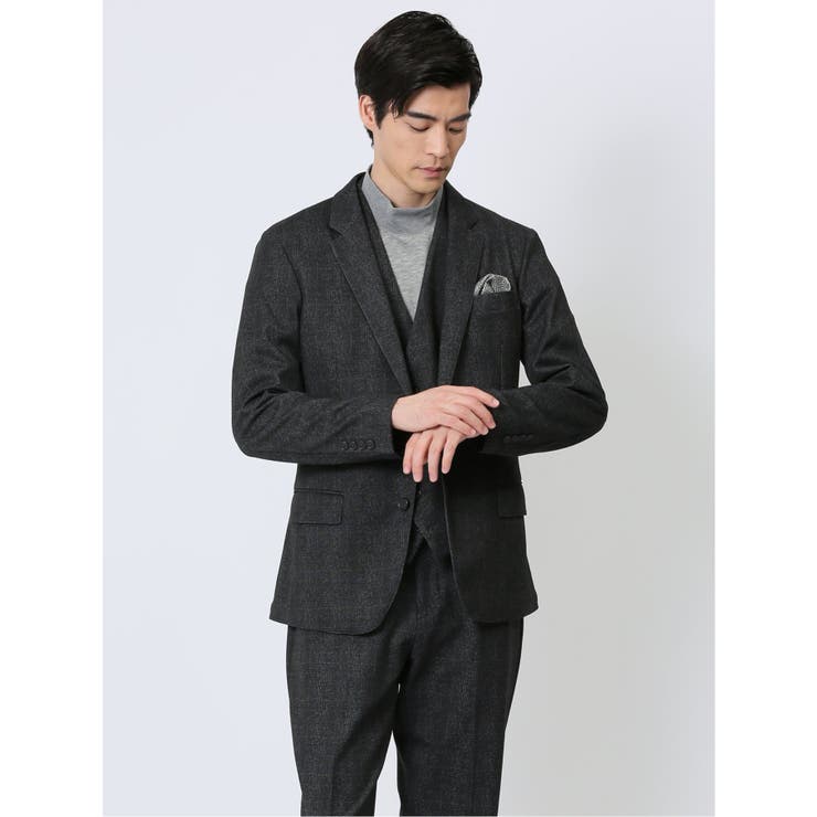 06グレー | TechMove スリムフィット 2ボタンジャケット | TAKA-Q MEN
