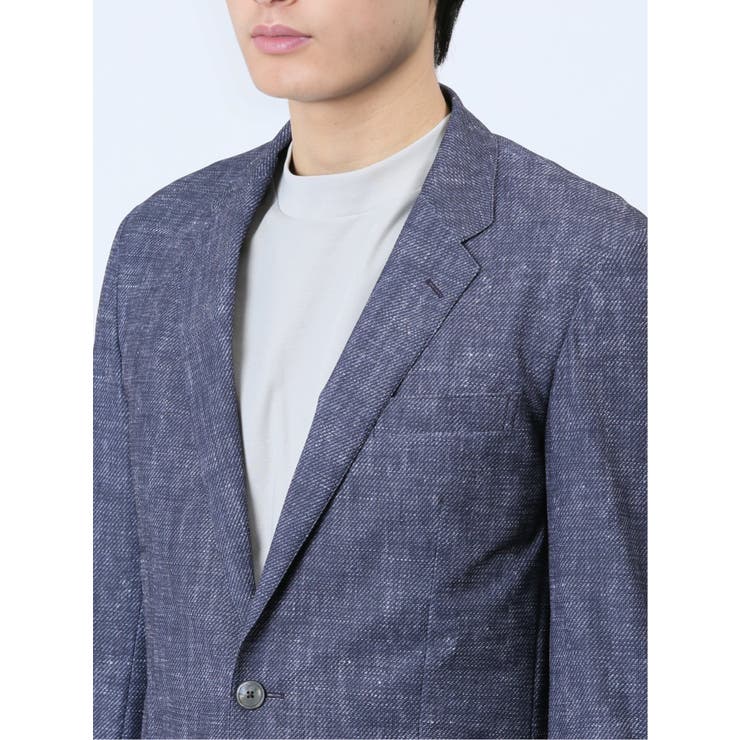 TechDenim スリムフィット 2ボタンジャケット 紺(セットアップ可能) | TAKA-Q MEN | 詳細画像8 