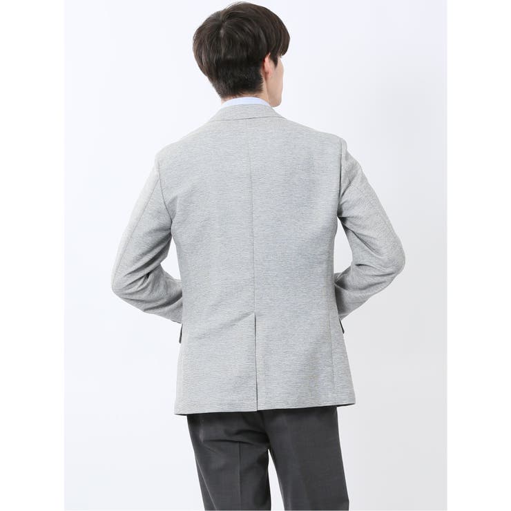 TechLinen スリムフィット 2ボタンジャケット ライトグレー[品番 TechLinen スリムフィット 2ボタンジャケット ライトグレー[品番