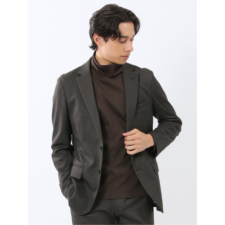 30茶 | TechMove スリムフィット 2ボタンジャケット | TAKA-Q MEN