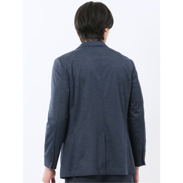 ストレッチポンチ スリムフィット 2ボタンジャケット 紺(セットアップ可能) | TAKA-Q MEN | 詳細画像3 