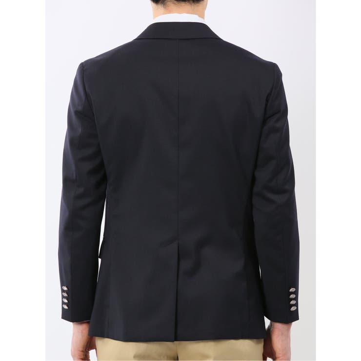 ストレッチウォッシャブル ウール混 スリムフィット 2ボタンジャケット 紺 | TAKA-Q MEN | 詳細画像8 