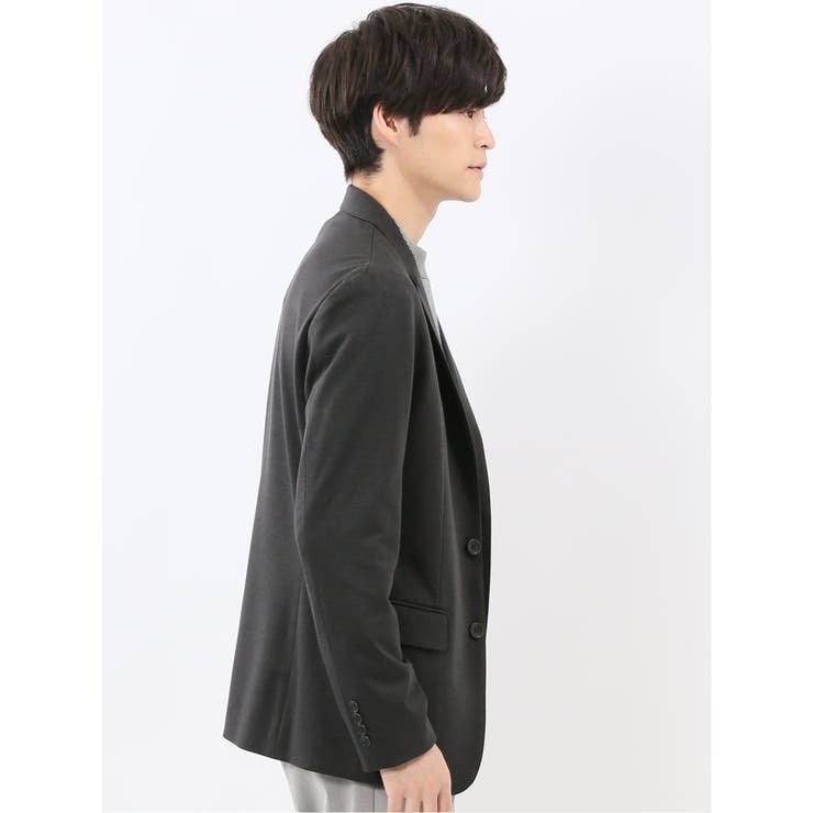 ストレッチポンチ スリムフィット 2ボタンジャケット カルゼグレー | TAKA-Q MEN | 詳細画像4 