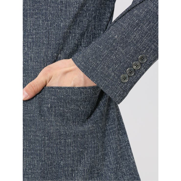 TechCool スリムフィット 2ボタン ジャケット 青(セットアップ可能) | TAKA-Q MEN | 詳細画像10 