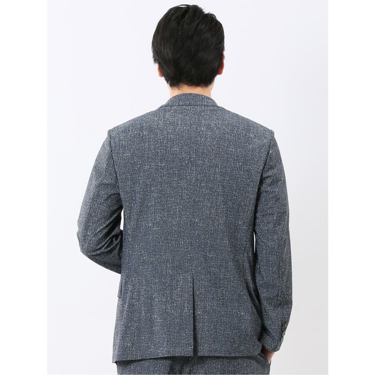 TechCool スリムフィット 2ボタン ジャケット 青(セットアップ可能) | TAKA-Q MEN | 詳細画像3 