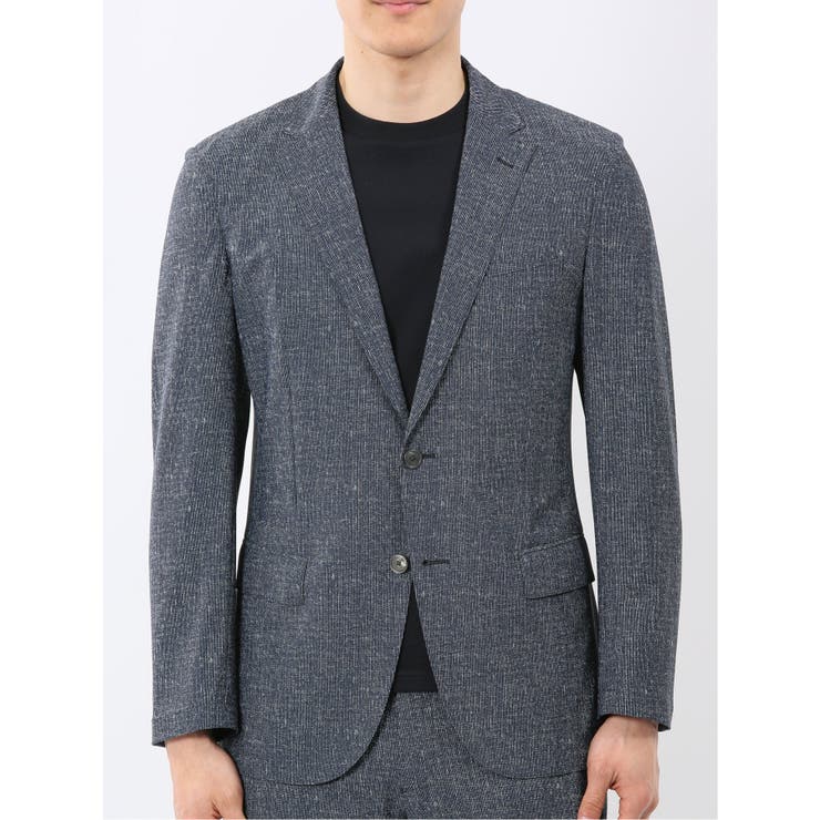 TechCool スリムフィット 2ボタン ジャケット 青(セットアップ可能) | TAKA-Q MEN | 詳細画像6 