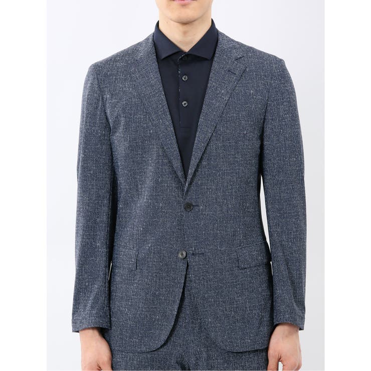 TechCool スリムフィット 2ボタン ジャケット 紺(セットアップ可能) | TAKA-Q MEN | 詳細画像6 