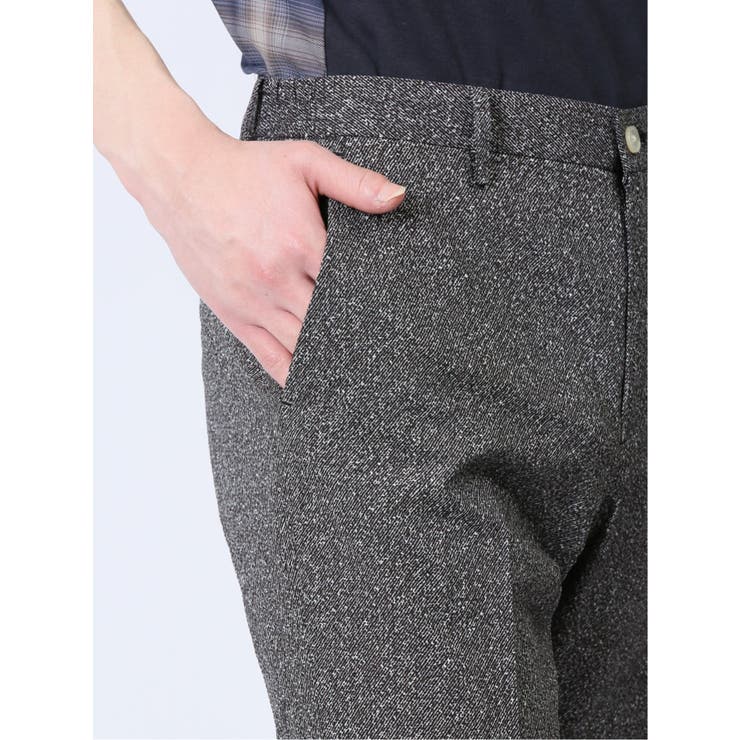 軽量 スリムフィット ノータックパンツ プリント黒(セットアップ可能) | TAKA-Q MEN | 詳細画像8 