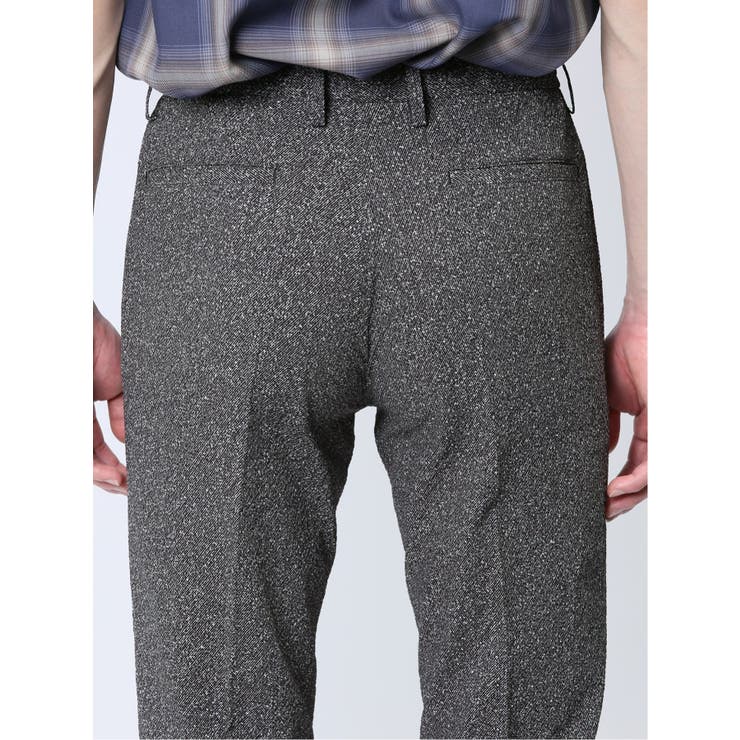 軽量 スリムフィット ノータックパンツ プリント黒(セットアップ可能) | TAKA-Q MEN | 詳細画像9 