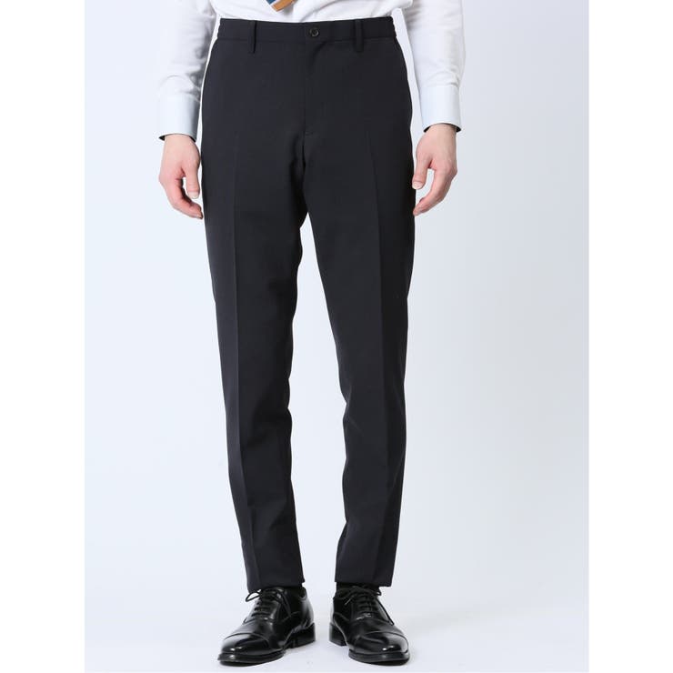 軽量メッシュ スリムフィット ノータックパンツ 紺(セットアップ可能) | TAKA-Q MEN | 詳細画像5 
