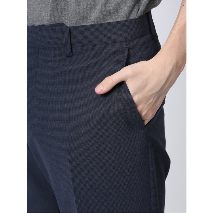 軽量メッシュ スリムフィット ノータックパンツ 千鳥(セットアップ可能) | TAKA-Q MEN | 詳細画像21 