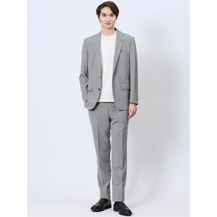 軽量メッシュ スリムフィット ノータックパンツ 千鳥(セットアップ可能) | TAKA-Q MEN | 詳細画像5 
