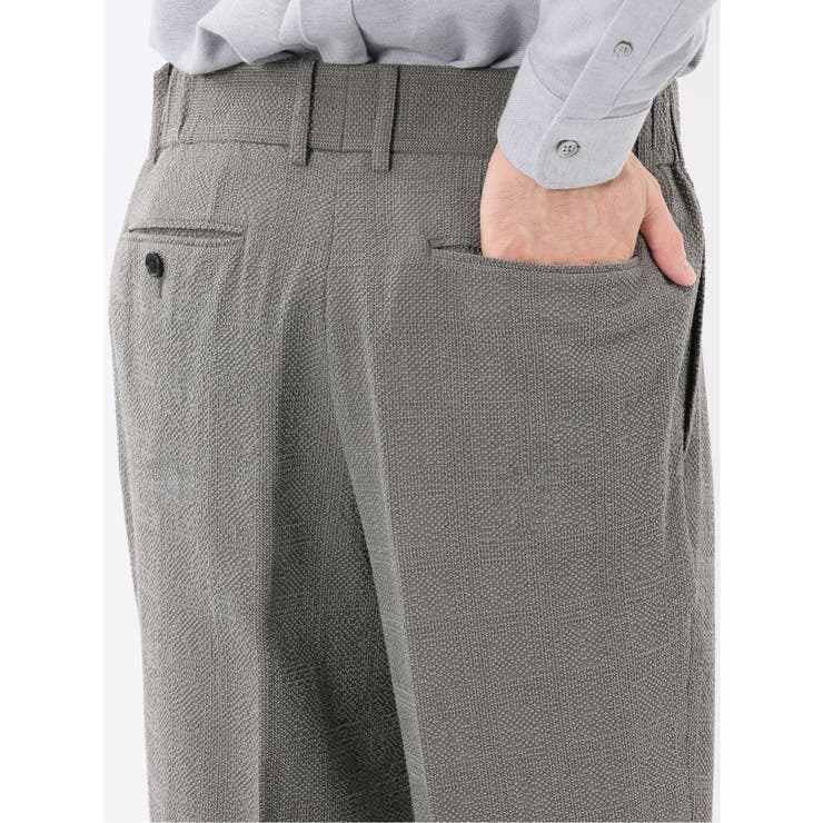 ウール混サッカー ツータックスラックス(セットアップ可能) | TAKA-Q MEN | 詳細画像11 