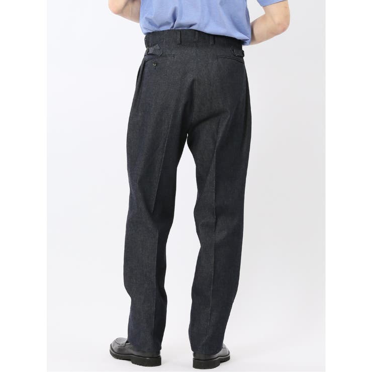 カイハラ デニム ツータック トラウザーパンツ(セットアップ可能) | TAKA-Q MEN | 詳細画像3 