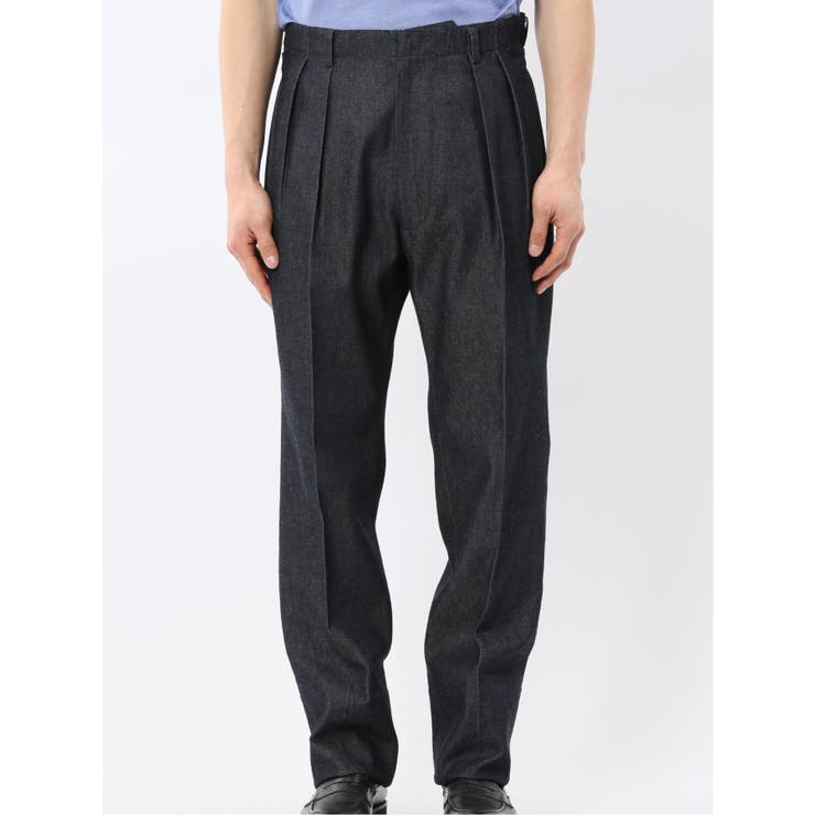 カイハラ デニム ツータック トラウザーパンツ(セットアップ可能) | TAKA-Q MEN | 詳細画像6 