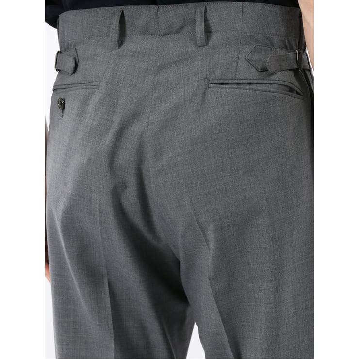 ウール混 ツータック ワイド スラックス ライトグレー | TAKA-Q MEN | 詳細画像10 