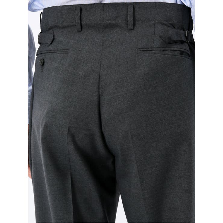 ウール混 ツータック ワイド スラックス グレー | TAKA-Q MEN | 詳細画像10 