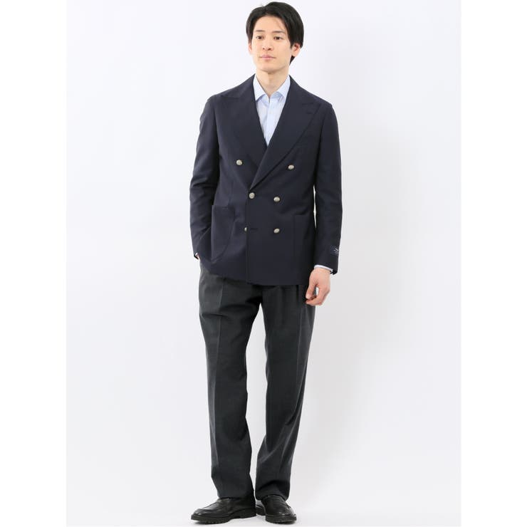 ウール混 ツータック ワイド スラックス グレー | TAKA-Q MEN | 詳細画像5 