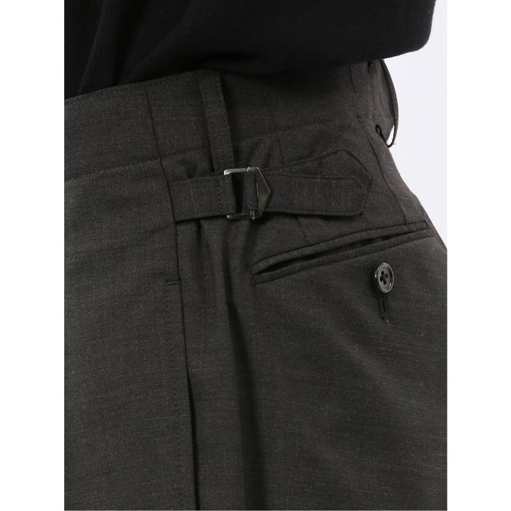 ウール混 ツータック ワイド スラックス 茶 | TAKA-Q MEN | 詳細画像11 