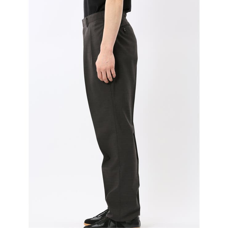 ウール混 ツータック ワイド スラックス 茶 | TAKA-Q MEN | 詳細画像7 