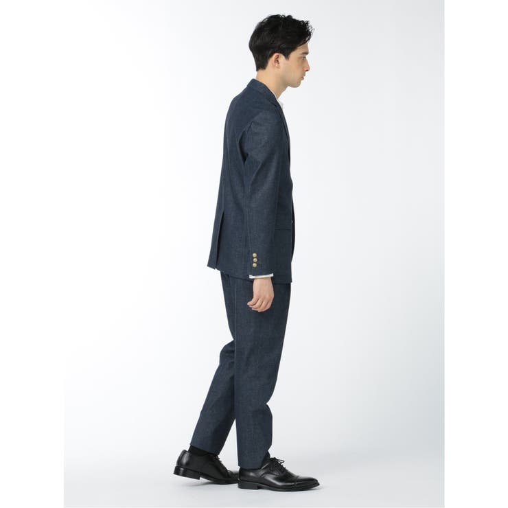 ストレッチデニム 2タックパンツ 紺(セットアップ可能) | TAKA-Q MEN | 詳細画像14 