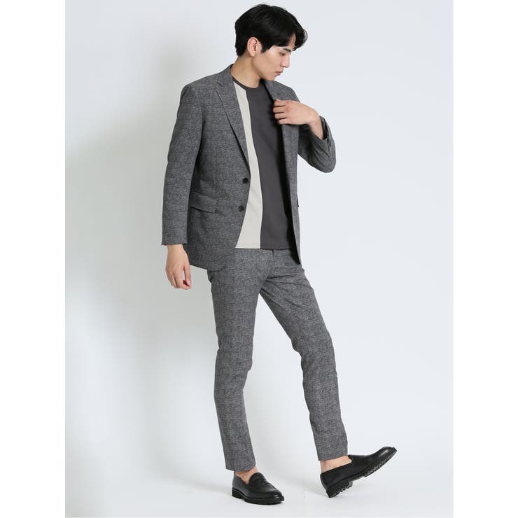 クールドッツ ストレッチ スリムフィット ノータックパンツ(セットアップ可能) | TAKA-Q MEN | 詳細画像26 