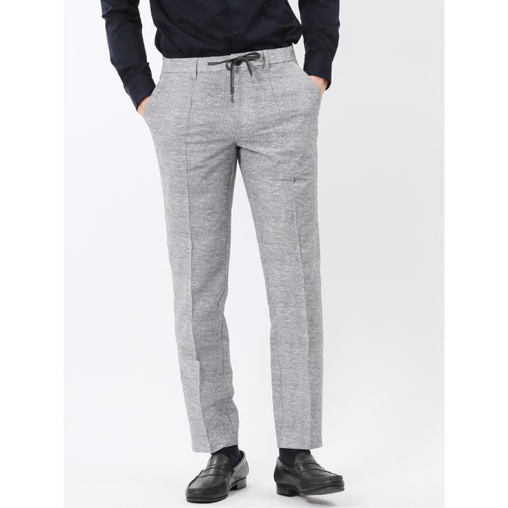 ウォッシャブル メッシュプリント ノータック パンツ(セットアップ可能) | TAKA-Q MEN | 詳細画像1 