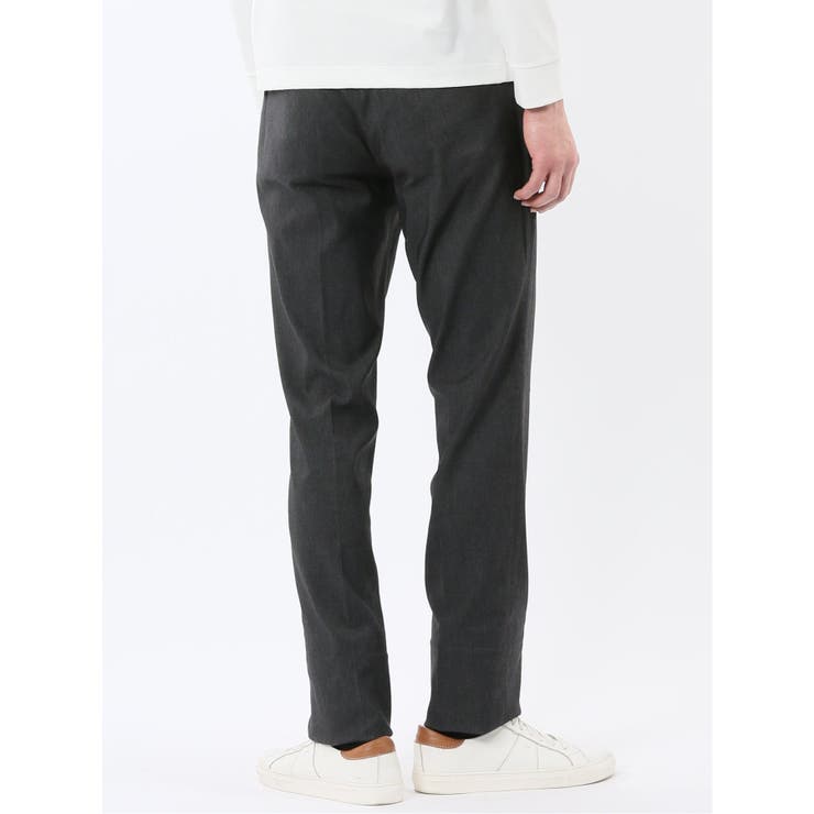 クロスストレッチ スリムフィット ノータックスラックス 黒(セットアップ可能) | TAKA-Q MEN | 詳細画像3 