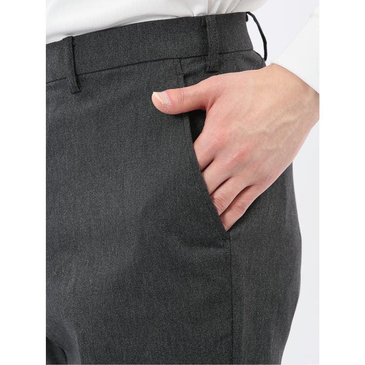 クロスストレッチ スリムフィット ノータックスラックス 黒(セットアップ可能) | TAKA-Q MEN | 詳細画像9 