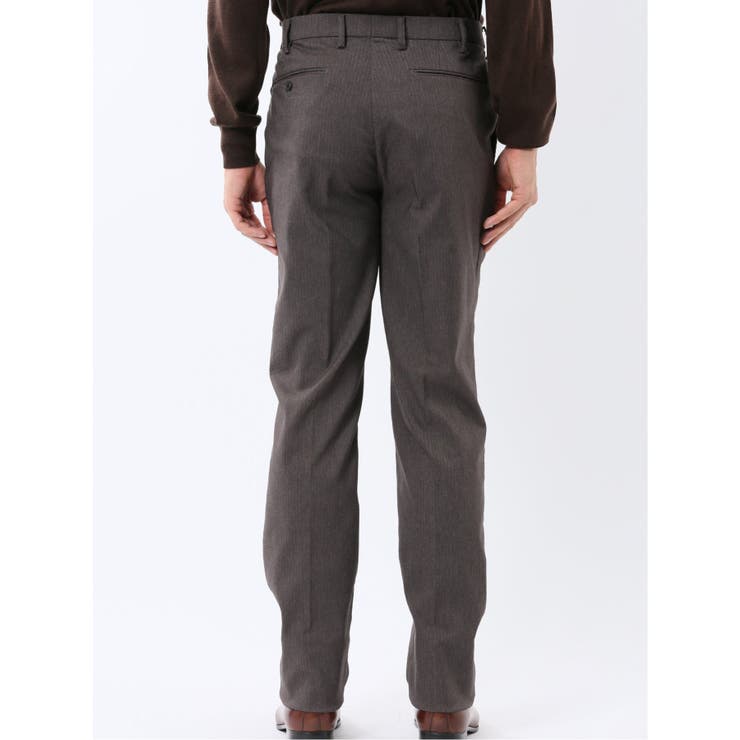 クロスストレッチ裏起毛 スリムフィット ノータックスラックス | TAKA-Q MEN | 詳細画像8 