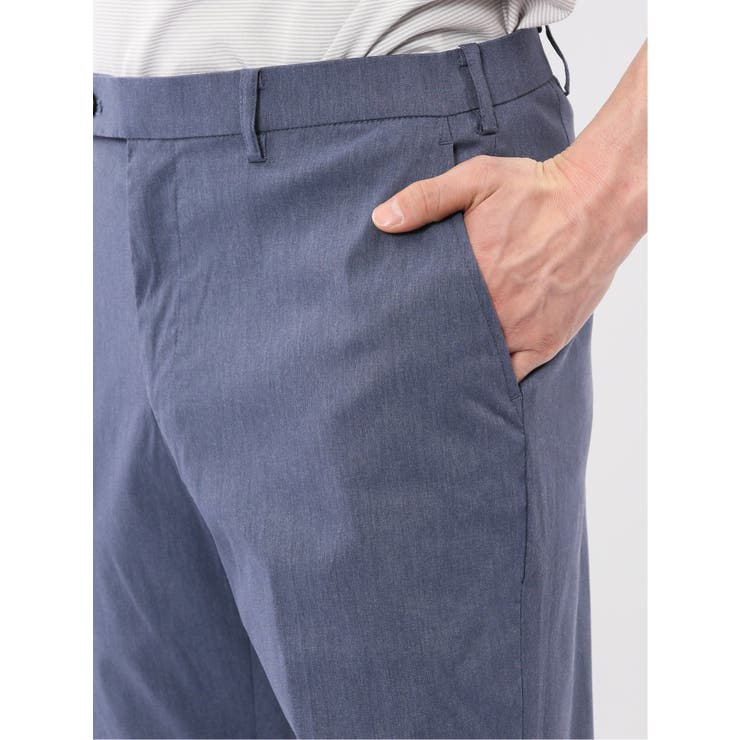 クロスストレッチ スリムフィット ノータックスラックス 青(セットアップ可能) | TAKA-Q MEN | 詳細画像9 