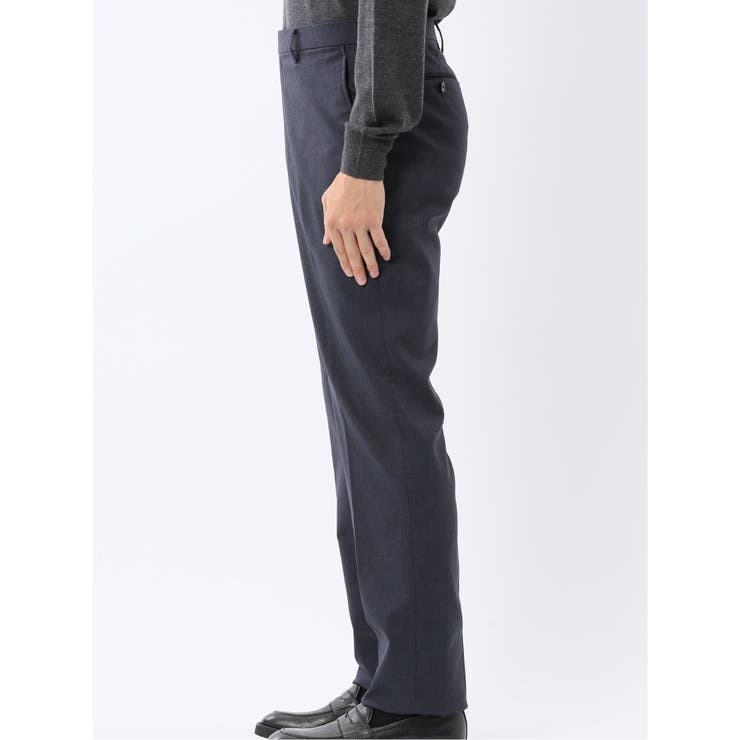 クロスストレッチ裏起毛 スリムフィット ノータックスラックス | TAKA-Q MEN | 詳細画像7 