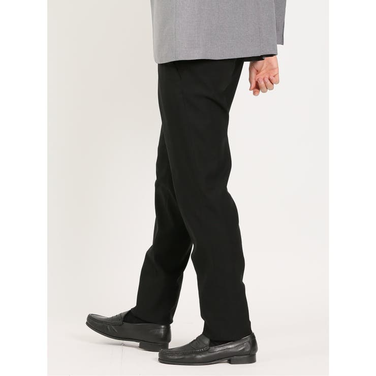 スーパーストレッチ スリムフィット ノータックスラックス カルゼ黒 | TAKA-Q MEN | 詳細画像2 