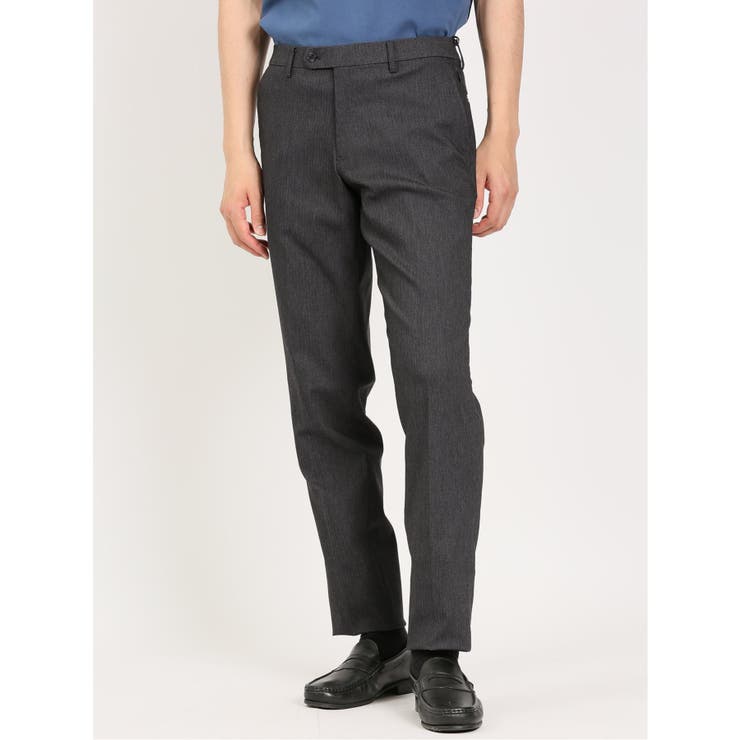 スーパーストレッチ スリムフィット ノータックスラックス ヘリンボングレー | TAKA-Q MEN | 詳細画像5 