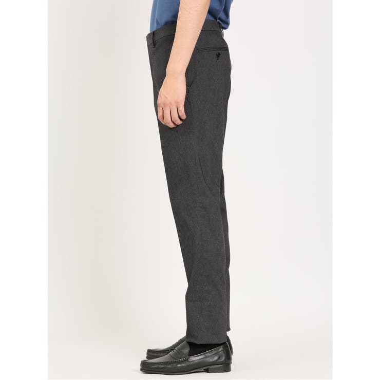 スーパーストレッチ スリムフィット ノータックスラックス ヘリンボングレー | TAKA-Q MEN | 詳細画像6 