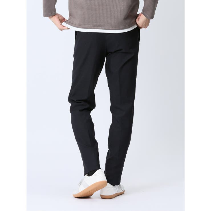 スーパーストレッチ裏起毛 スリムフィット ノータックスラックス ピケ紺 | TAKA-Q MEN | 詳細画像3 