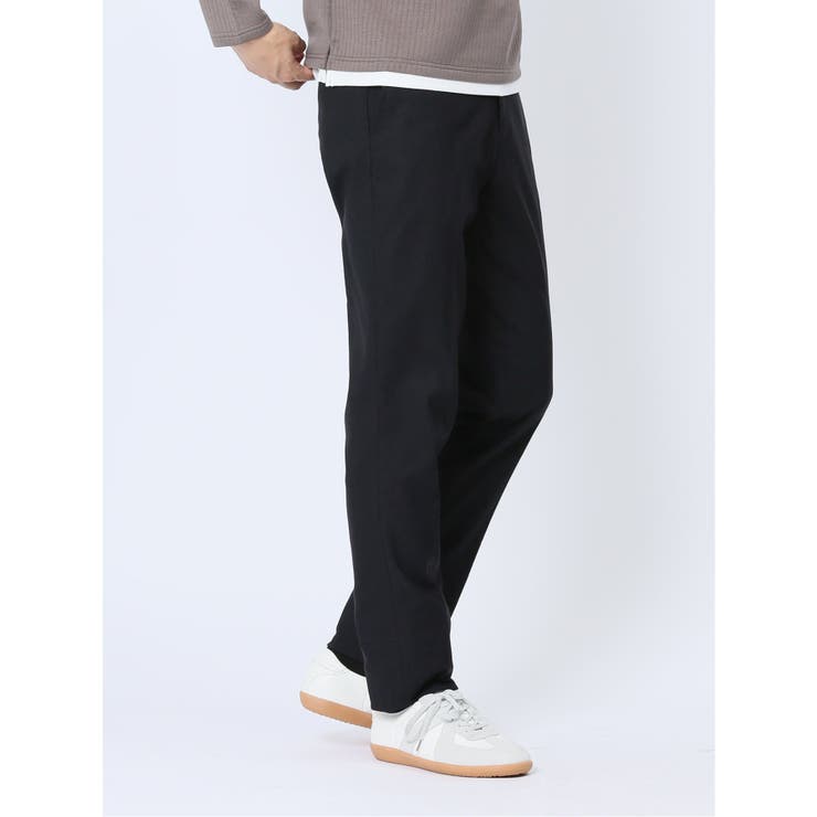 スーパーストレッチ裏起毛 スリムフィット ノータックスラックス ピケ紺 | TAKA-Q MEN | 詳細画像4 