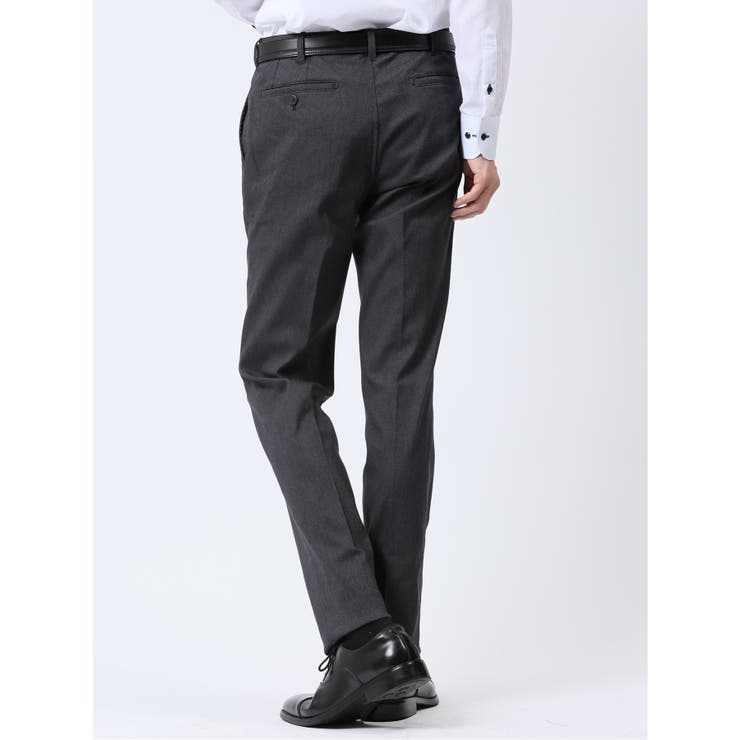 ストレッチ裏起毛 スリムフィット ノータックスラックス ピンヘッド | TAKA-Q MEN | 詳細画像3 