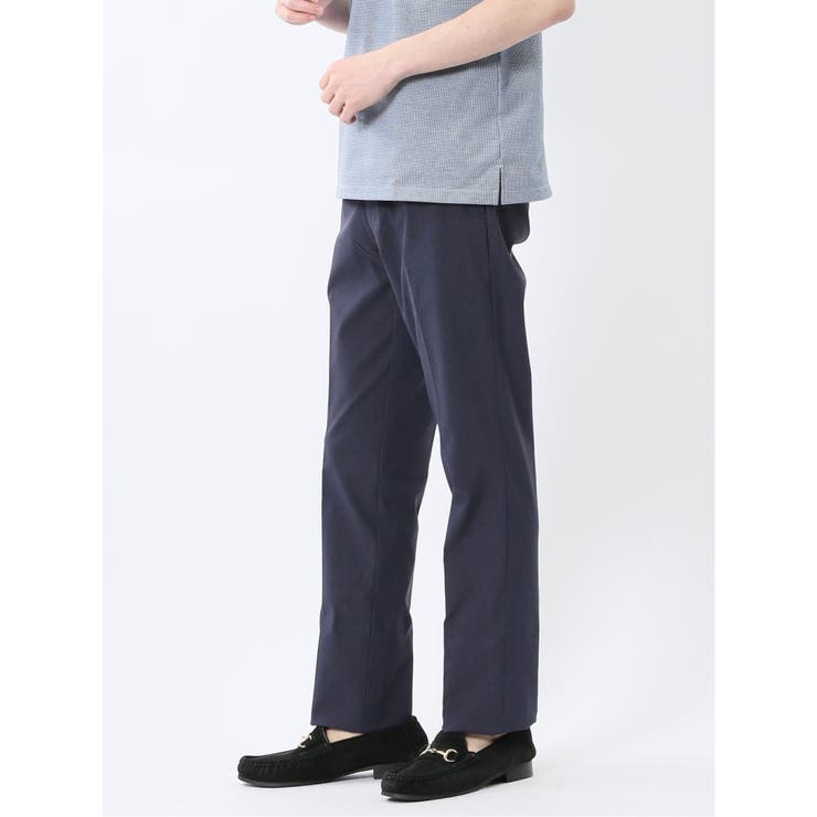 【特価】 レーヨン混ストレッチ ノータックスラックス スリムフィット パンツ