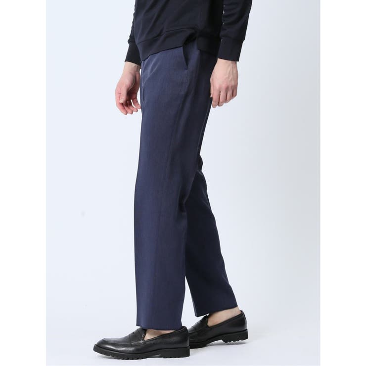 軽量 スリムフィット ノータックパンツ 青(セットアップ可能) | TAKA-Q MEN | 詳細画像2 