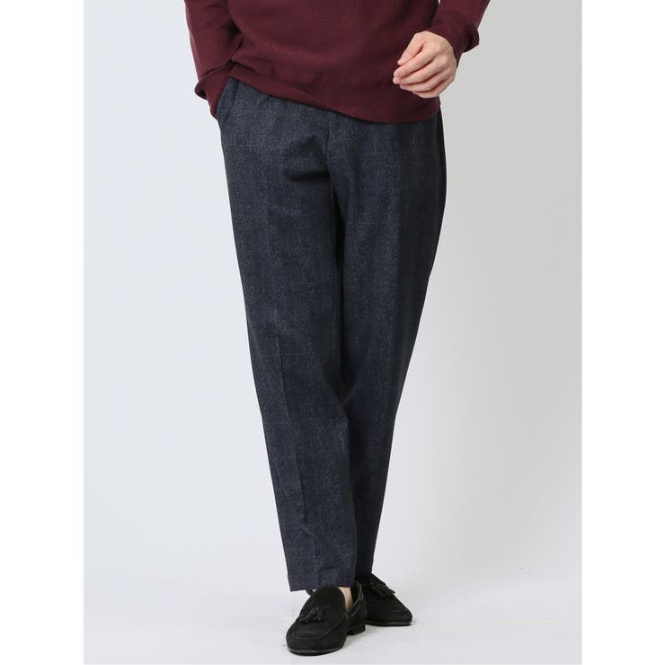 75紺 | TechMove スリムフィット ノータックパンツ | TAKA-Q MEN