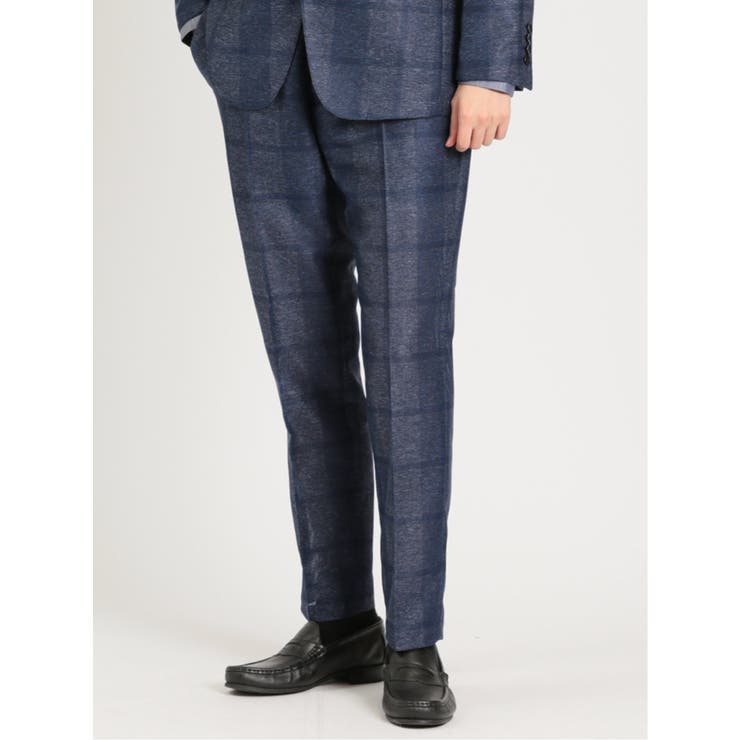 TechLinen スリムフィット ノータックパンツ | TAKA-Q MEN | 詳細画像1 